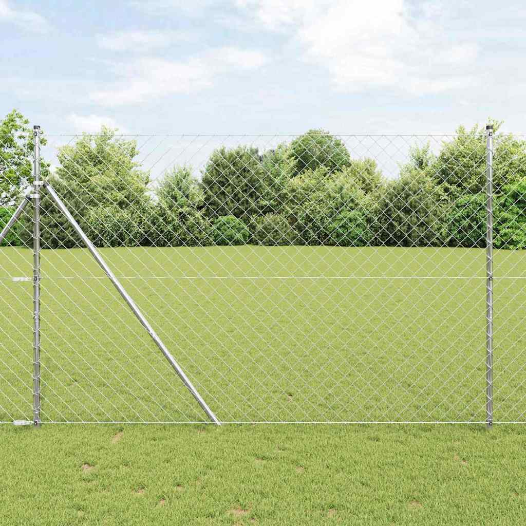 Stup za ogradu Srebrno 10 x 1,6 m (60 x 60 mm mreža) Čelik