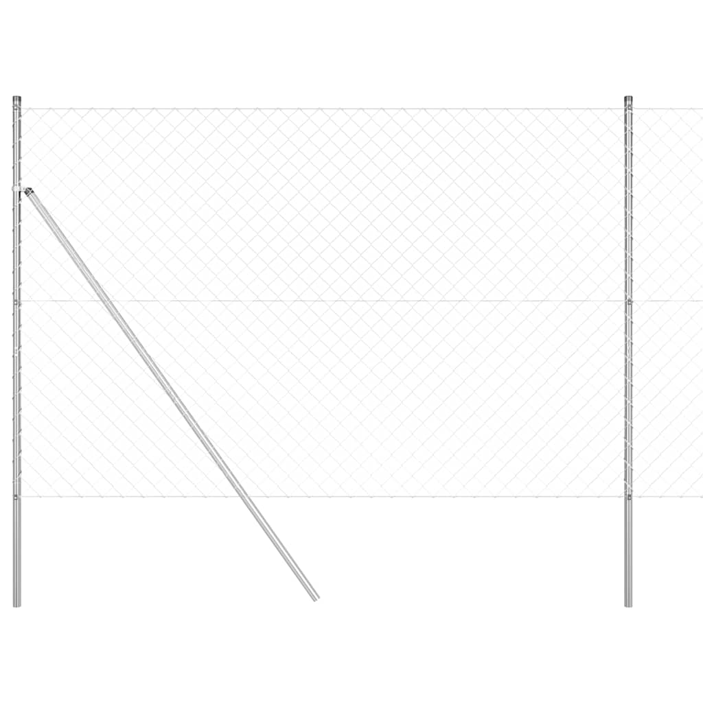 Stup za ogradu Srebrno 10 x 1,6 m (60 x 60 mm mreža) Čelik
