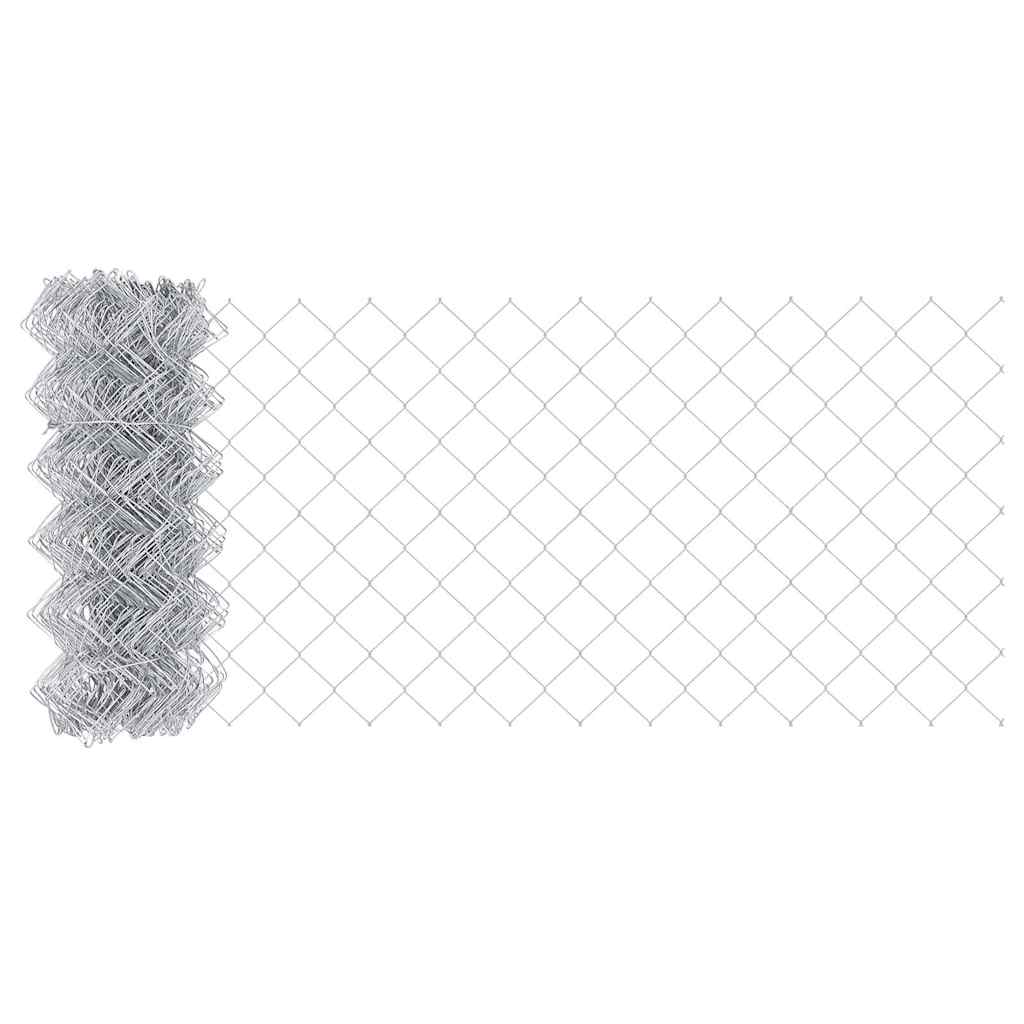 Stup za ogradu Srebrno 25 x 0,4 m (40 x 40 mm mreža) Čelik