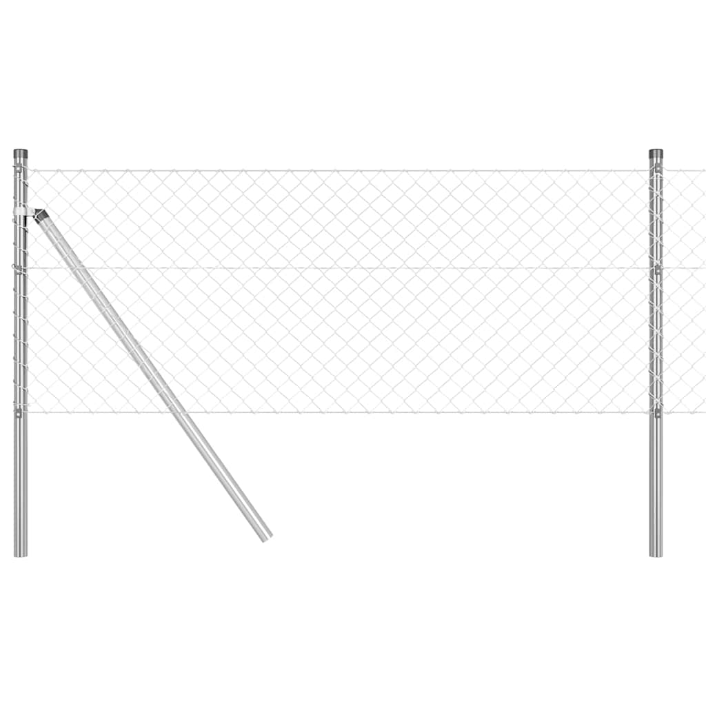 Stup za ogradu Srebrno 25 x 0,6 m (40 x 40 mm mreža) Čelik