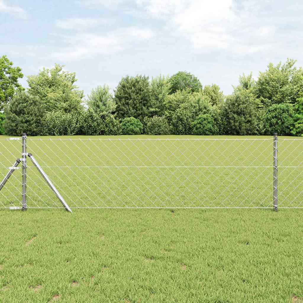 Stup za ogradu Srebrno 25 x 0,4 m (mreža 60 x 60 mm) Čelik