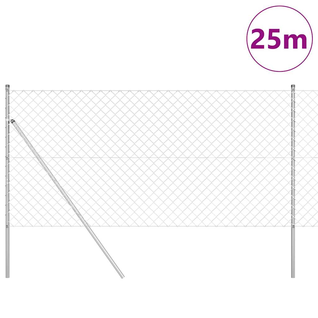 Stup za ogradu Srebrno 25 x 1,2 m (60 x 60 mm mreža) Čelik