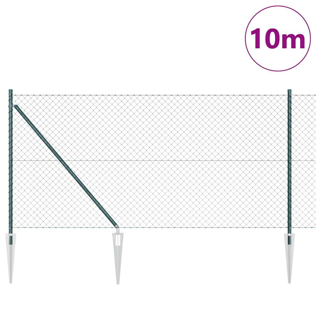 Zavareno žičano ograđivanje s bodljama 10 x 1 m Zelena Mreža