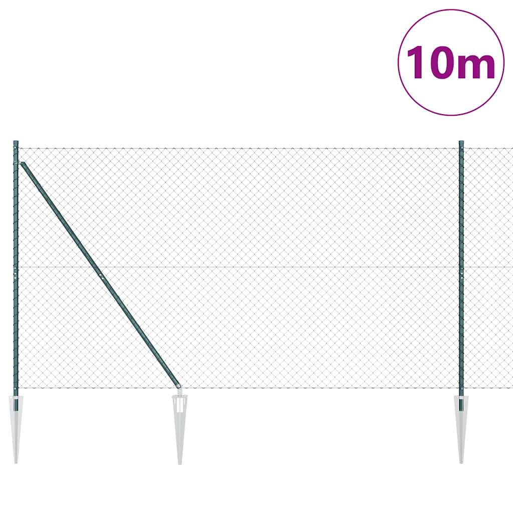 Stup za ogradu Zelena 10 x 1,6 m (40 x 40 mm mreža) Čelik i PVC