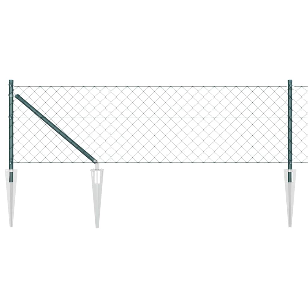 Stup za ogradu Zelena 10 x 0,6 m (60 x 60 mm mreža) Čelik i PVC