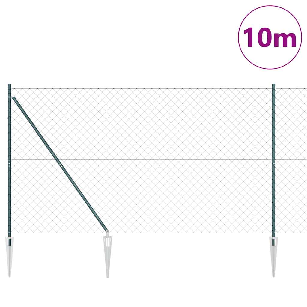 Stup za ogradu Zelena 10 x 1,6 m (60 x 60 mm mreža) Čelik i PVC