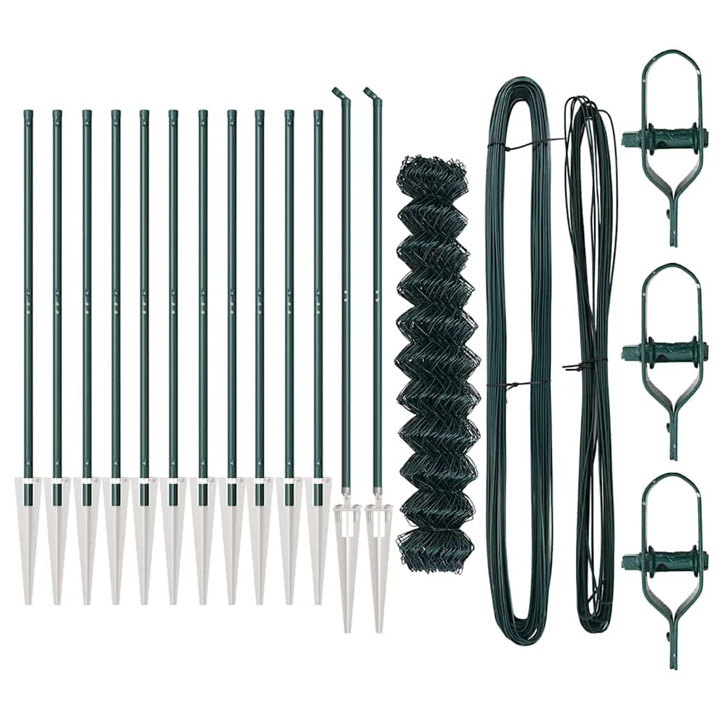 Stup za ogradu Zelena 25 x 1 m (mreža 40 x 40 mm) Čelik i PVC