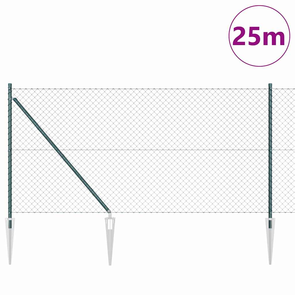 Zavareno žičano ograđivanje s bodljama 25 x 1 m Zelena Mreža