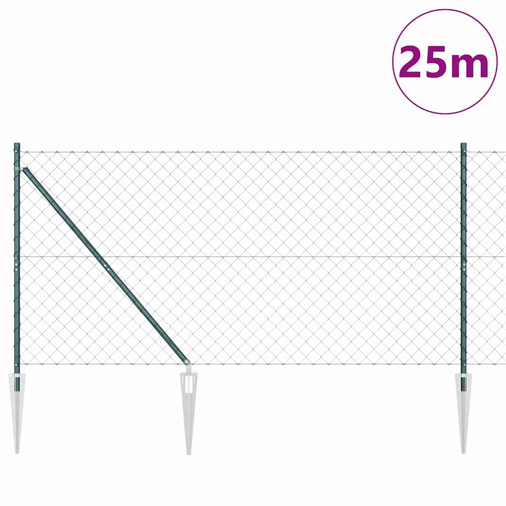 Zavareno žičano ograđivanje s bodljama 1 x 25 m Zelena Mreža