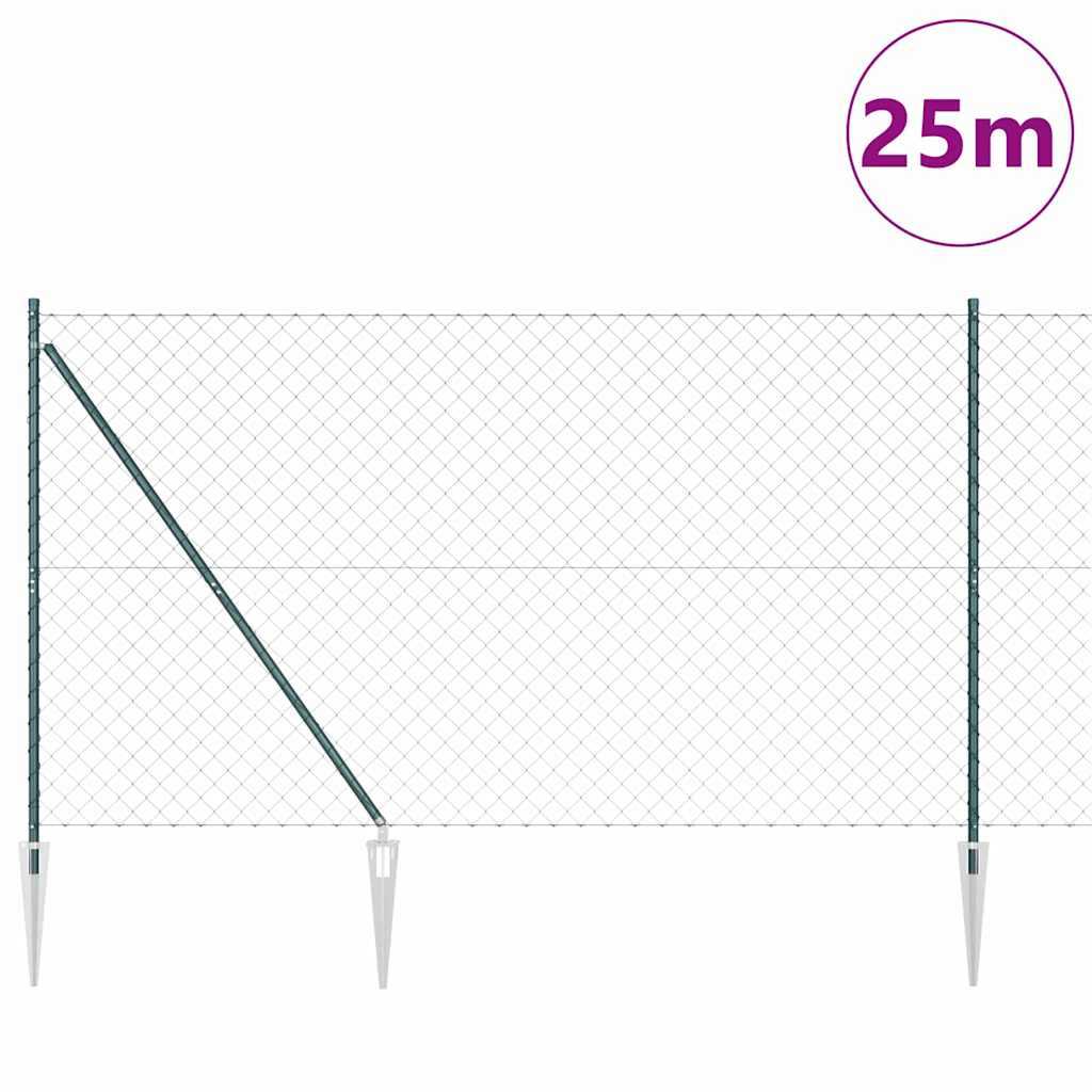 Zavareno žičano ograđivanje s bodljama 1,5 x 25 m Zelena Mreža