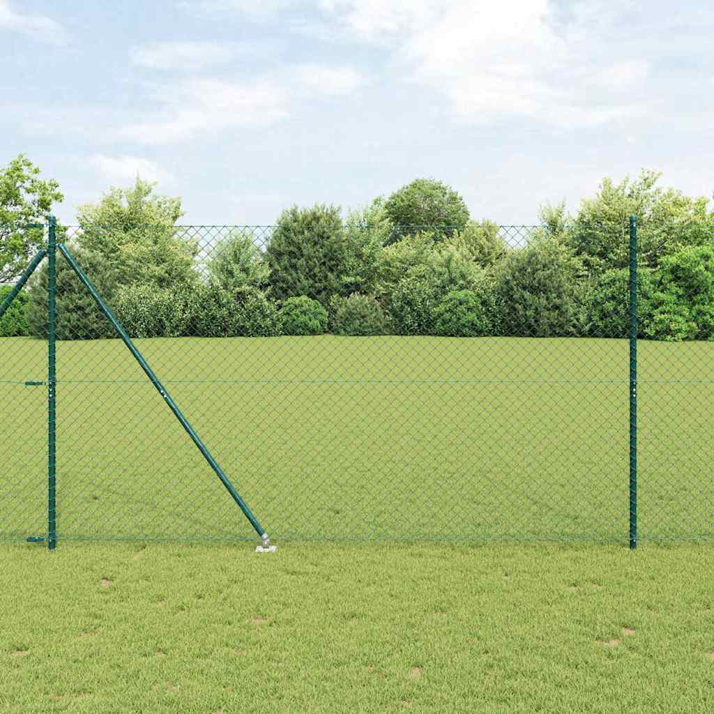 Stup za ogradu Zelena 25 x 1,6 m (60 x 60 mm mreža) Čelik i PVC