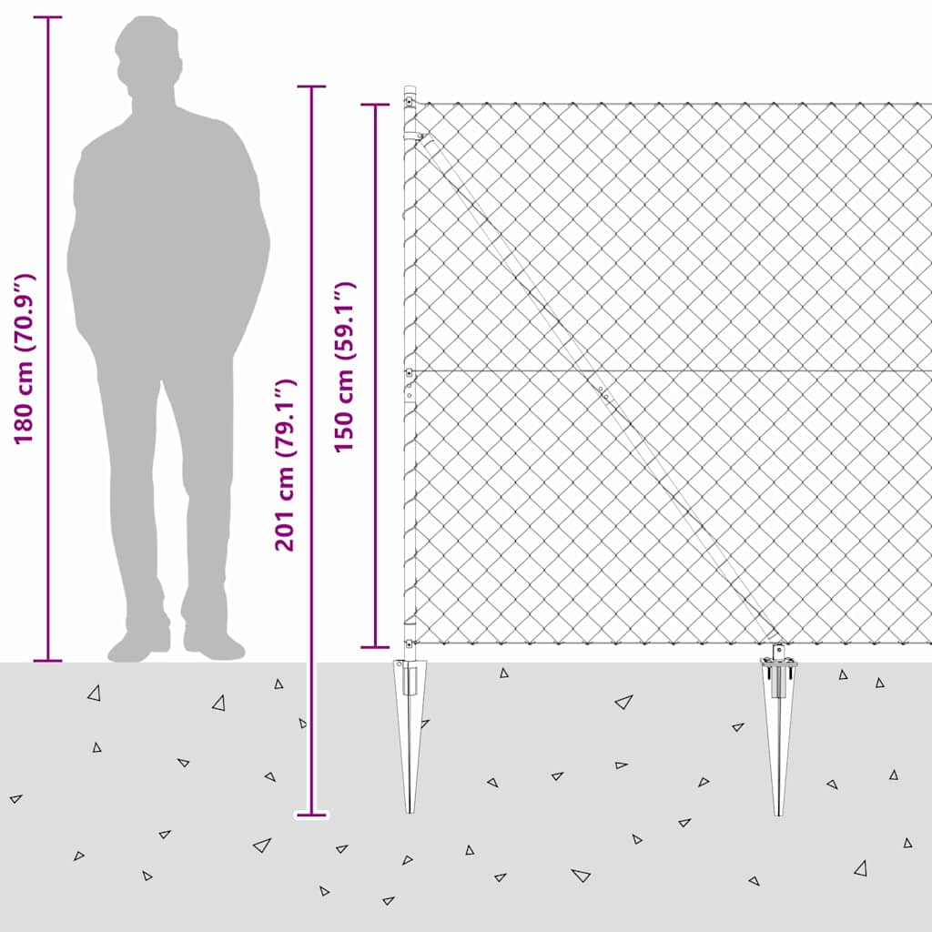 Zavareno žičano ograđivanje s bodljama 10 x 1,5 m Siva Mreža