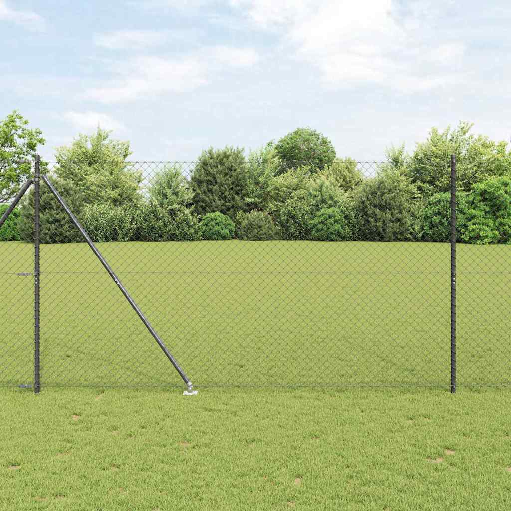 Stup za ogradu Siva 25 x 1,5 m (60 x 60 mm mreža) Čelik