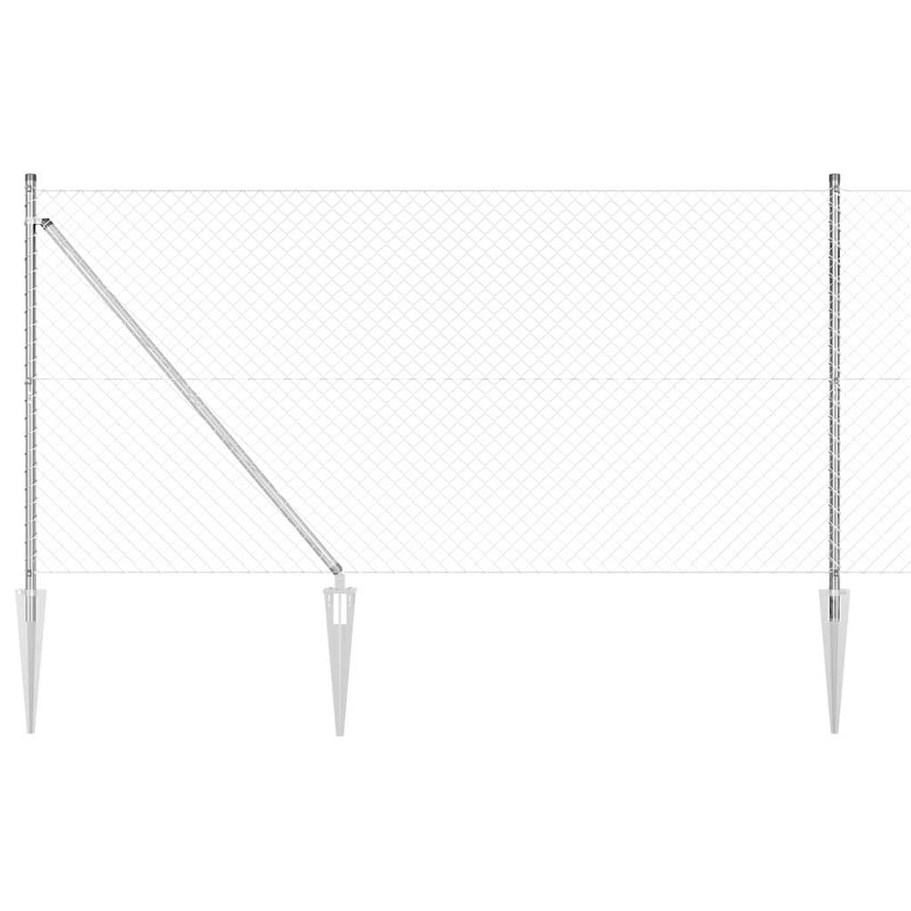 Stup za ogradu Srebrno 10 x 1,2 m (40 x 40 mm mrežica) Čelik