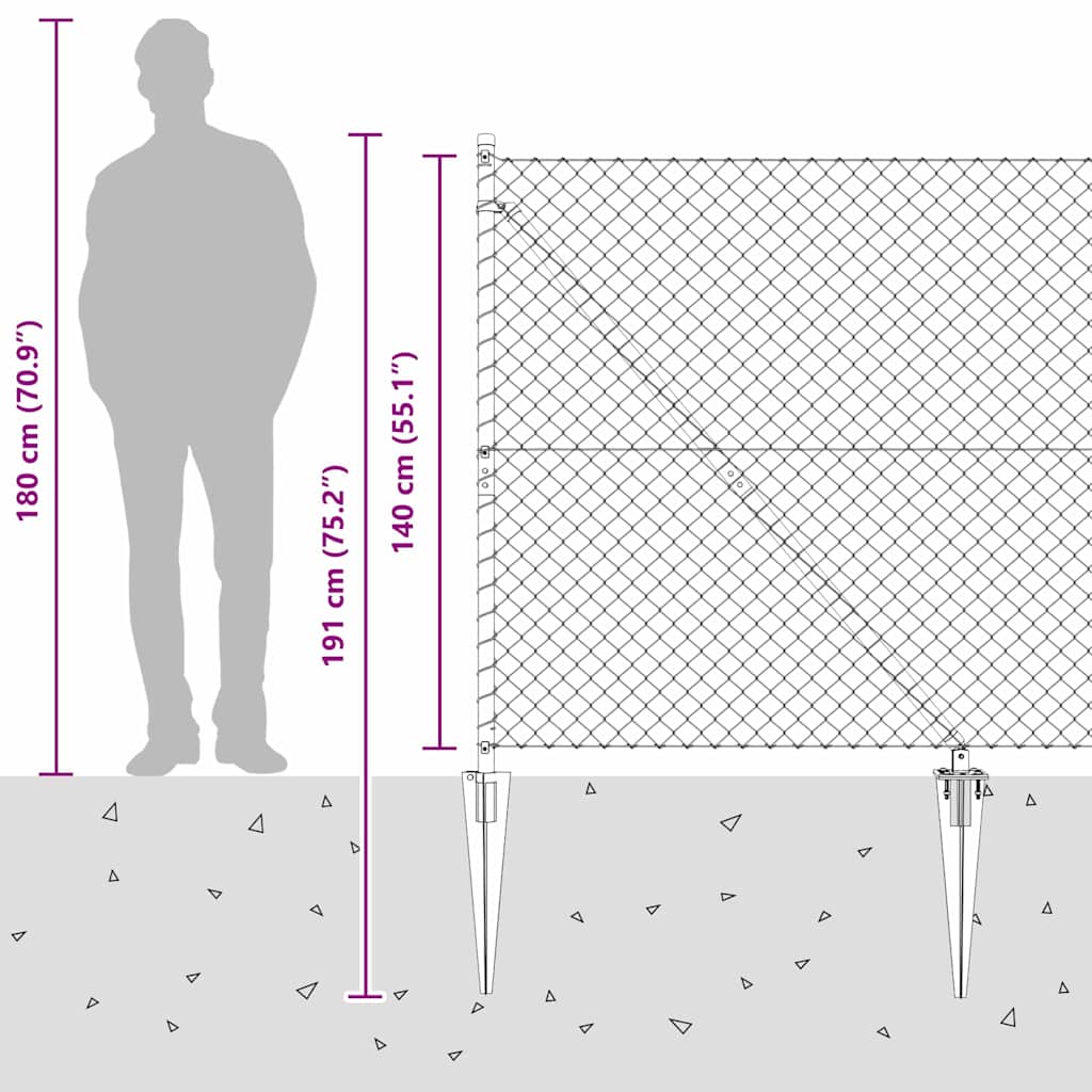 Zavareno žičano ograđivanje s bodljama 10 x 1,4 m Srebrna Mreža