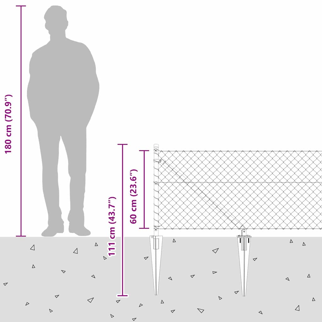 Zavareno žičano ograđivanje s bodljama 10 x 0,6 m Srebrna Mreža
