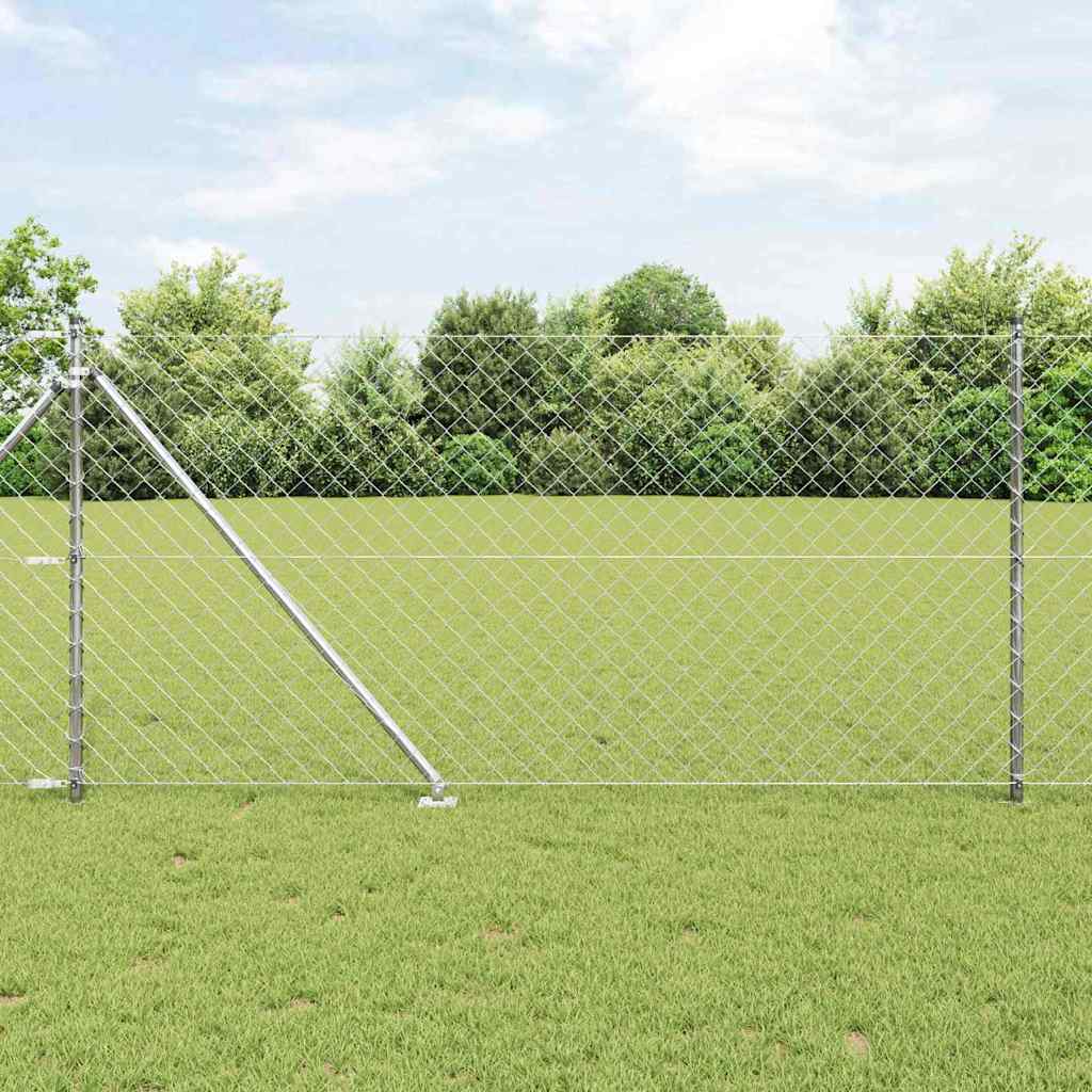 Stup za ogradu Srebrno 25 x 1 m (60 x 60 mm mreža) Čelik