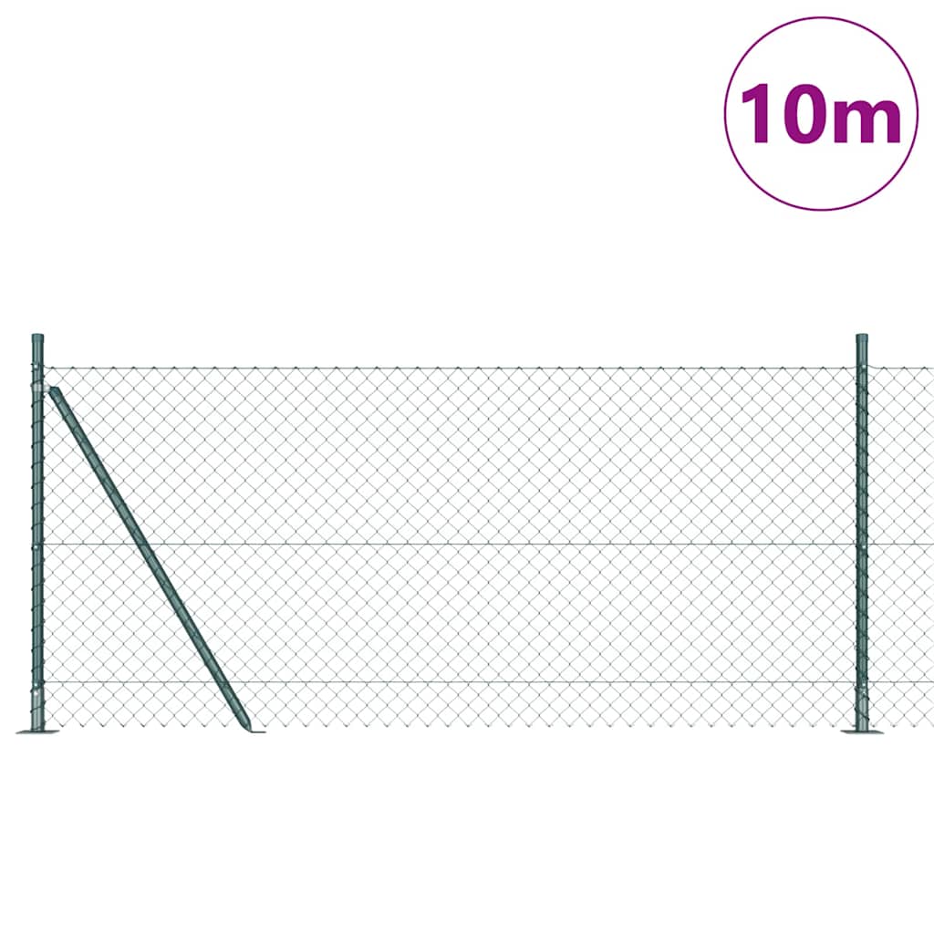 Ograde od lanca s betonskom podlogom 10 x 0,8 m Zelena Mreža