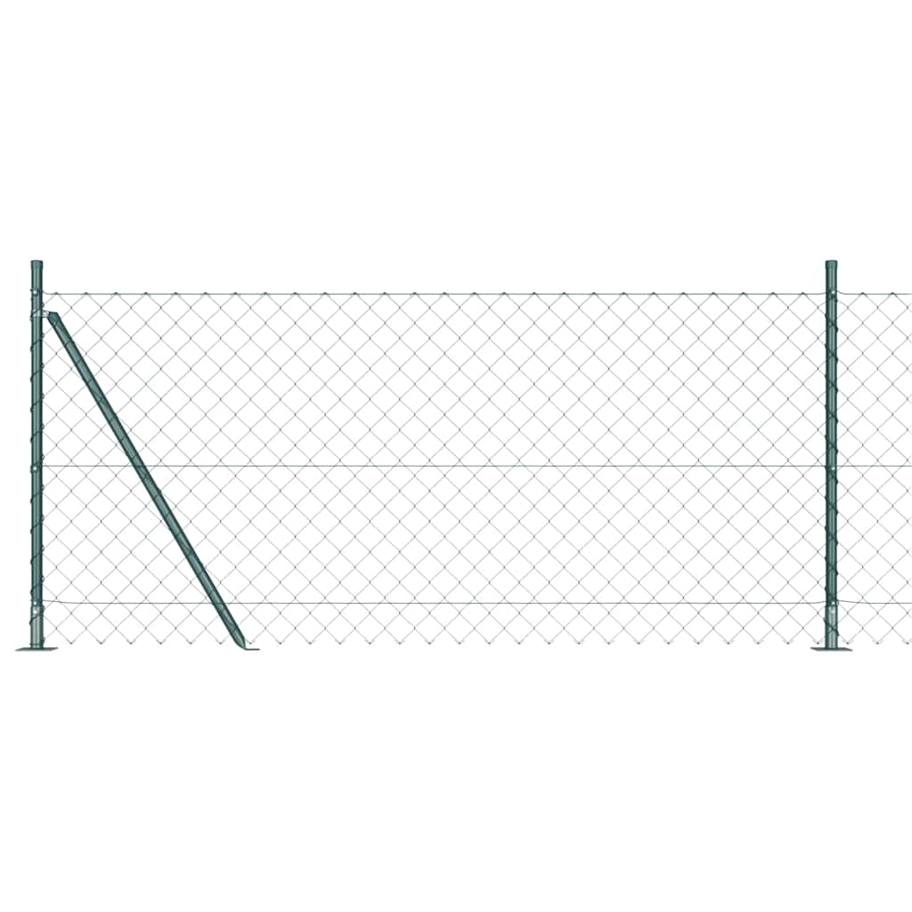 Stup za ogradu Zelena 10 x 1 m (60 x 60 mm mreža) Čelik i PVC