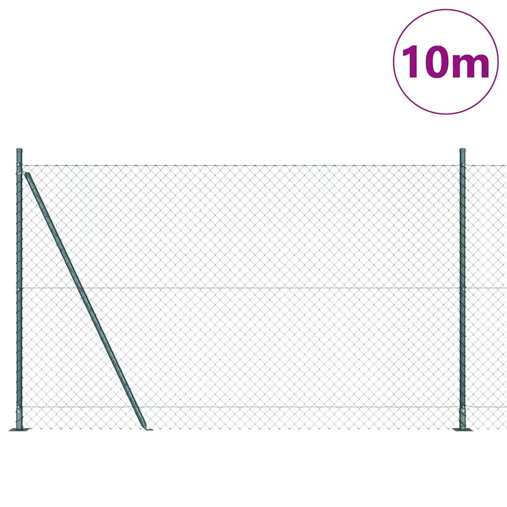 Stup za ogradu Zelena 10 x 1,4 m (60 x 60 mm mreža) Čelik i PVC
