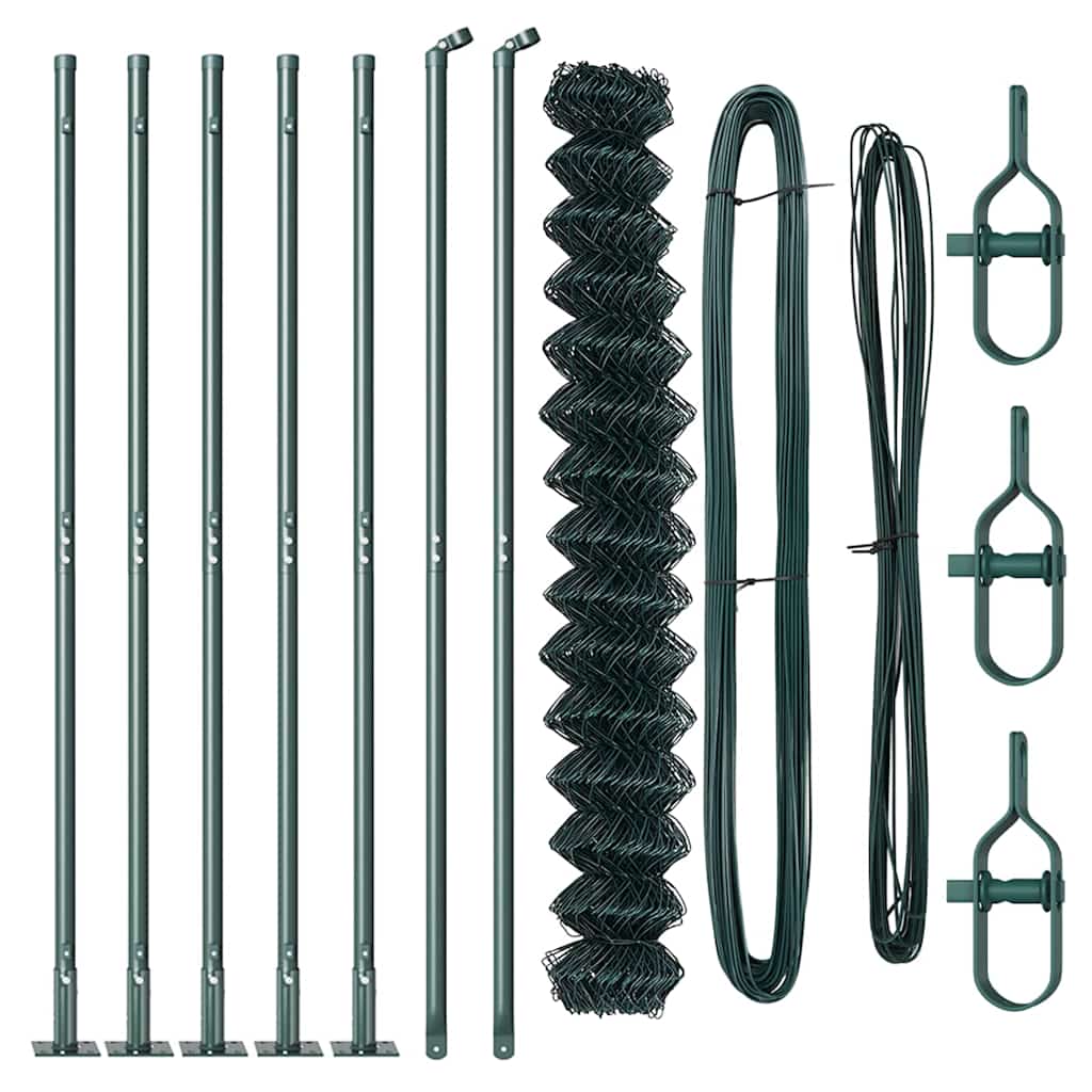 Stup za ogradu Zelena 10 x 1,6 m (60 x 60 mm mreža) Čelik i PVC