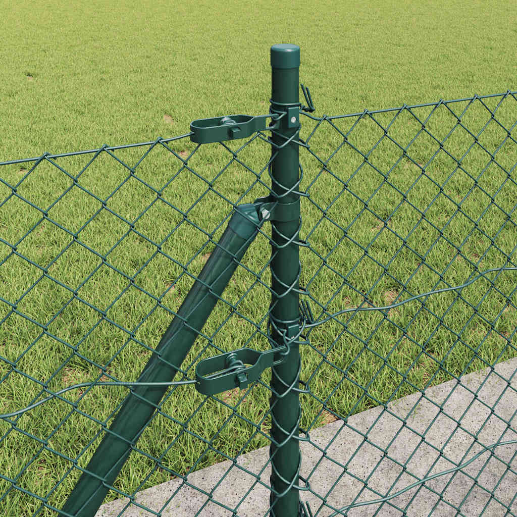 Stup za ogradu Zelena 25 x 0,6 m (40 x 40 mm mreža) Čelik i PVC