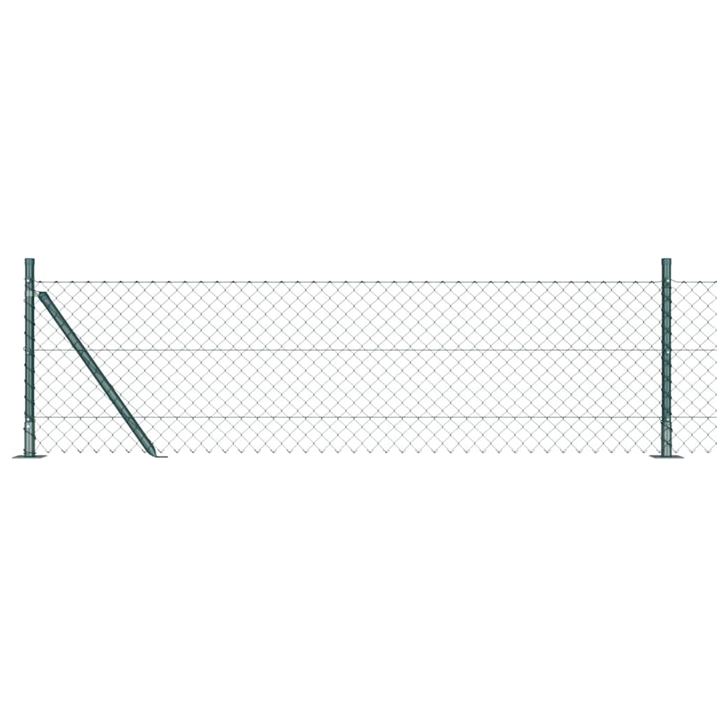Stup za ogradu Zelena 25 x 0,6 m (40 x 40 mm mreža) Čelik i PVC