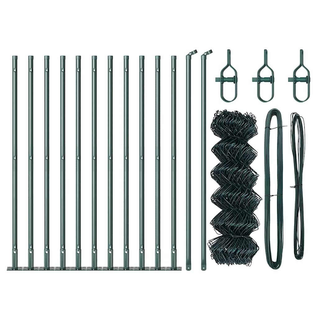 Stup za ogradu Zelena 25 x 0,4 m (mreža 60 x 60 mm) Čelik i PVC
