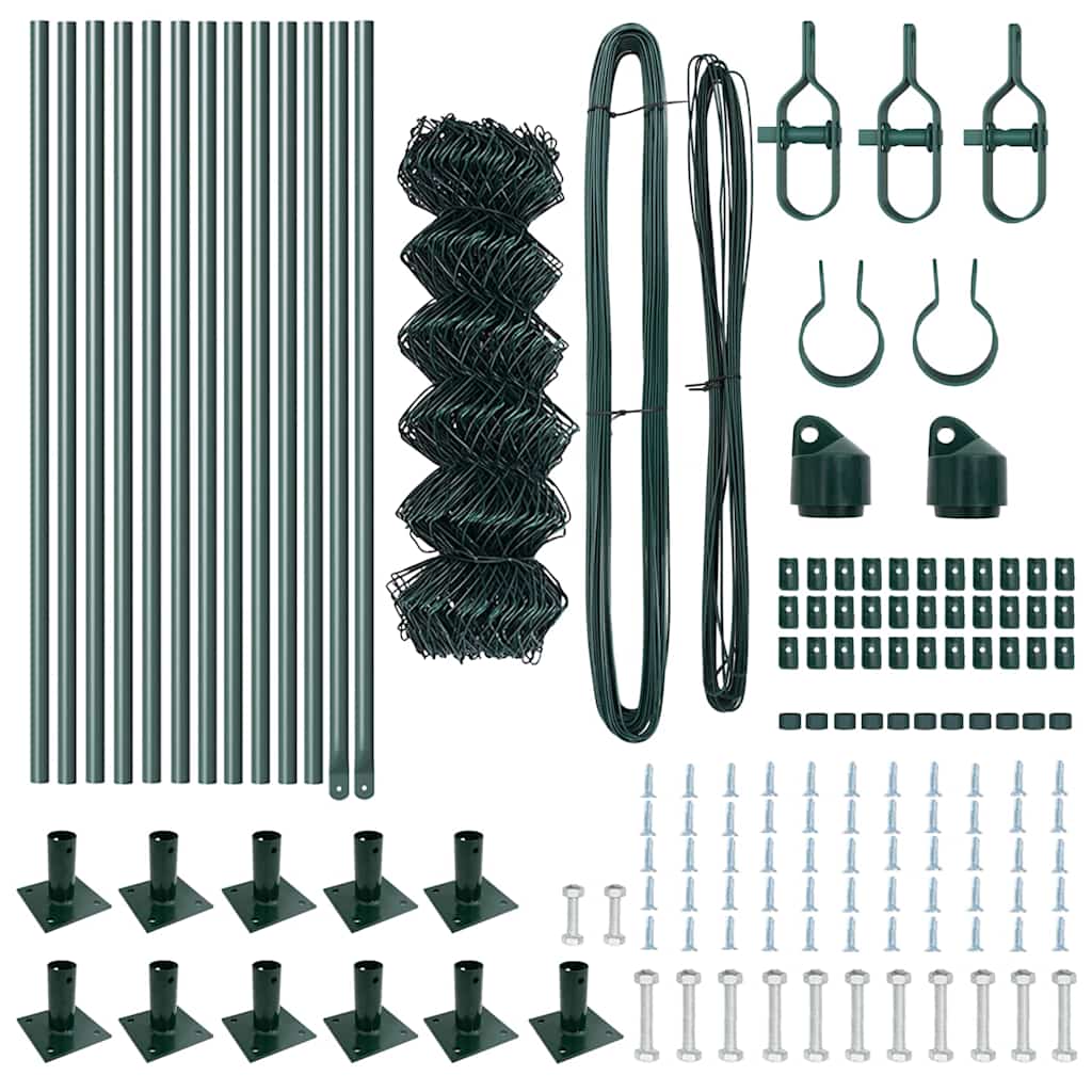 Stup za ogradu Zelena 25 x 0,4 m (mreža 60 x 60 mm) Čelik i PVC