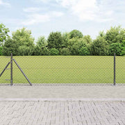 Ograda od lančanika s betonskom podlogom 10 x 0,4 m Siva Mreža