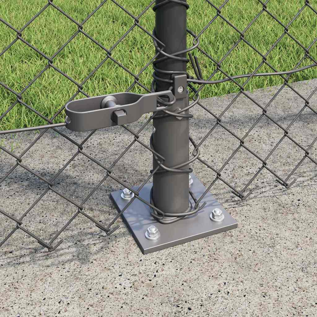 Stup za ogradu Siva 10 x 1,6 m (40 x 40 mm mreža) Čelik i PVC