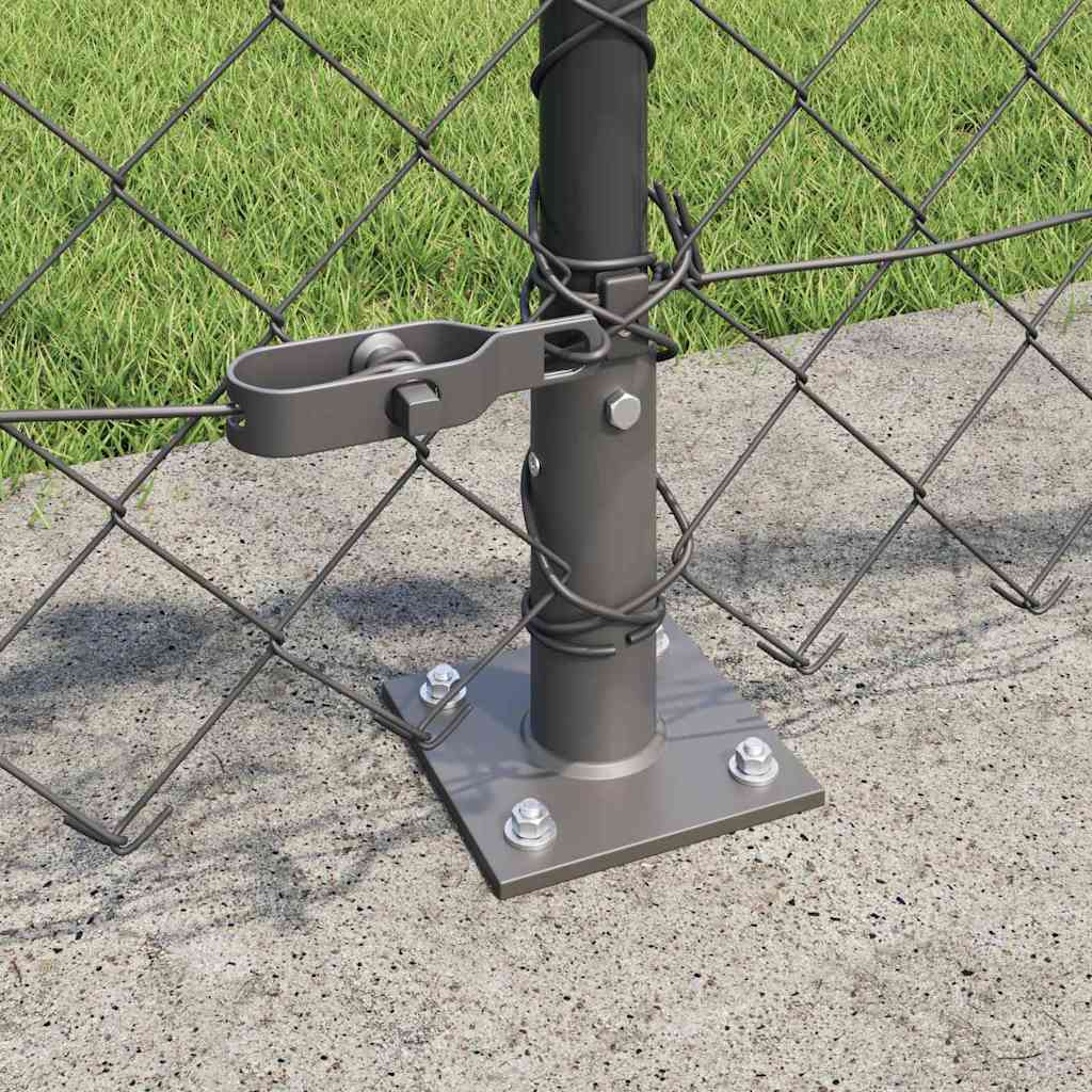 Stup za ogradu Siva 10 x 0,4 m (mreža 60 x 60 mm) Čelik i PVC