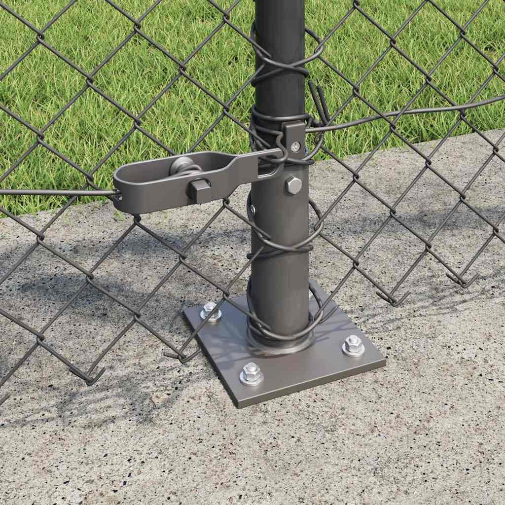 Stup za ogradu Siva 25 x 1 m (mreža 40 x 40 mm) Čelik i PVC