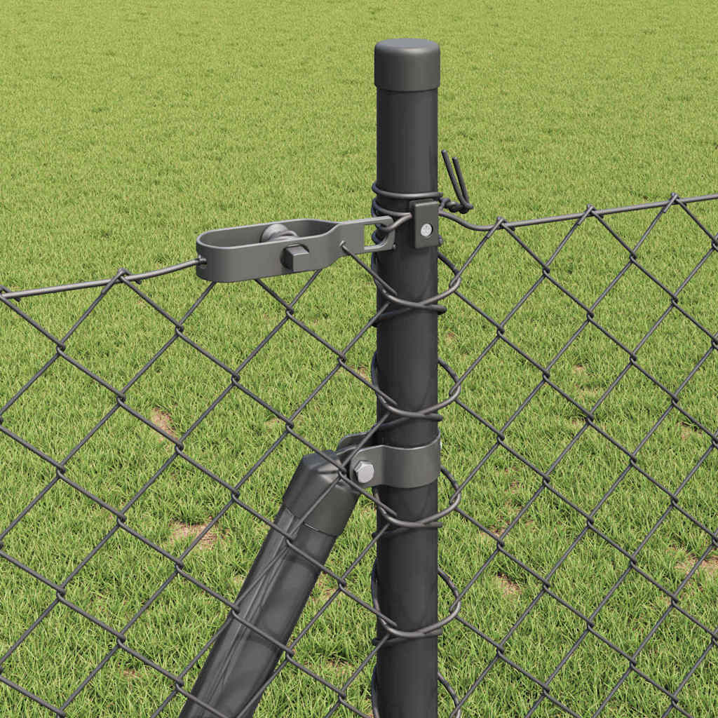 Stup za ogradu Siva 25 x 0,8 m (60 x 60 mm mreža) Čelik