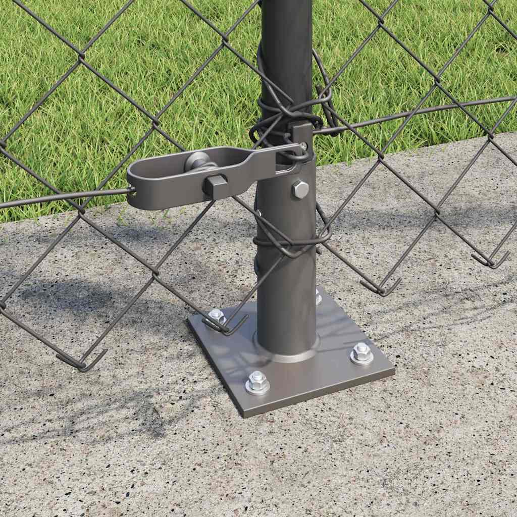 Stup za ogradu Siva 25 x 1,2 m (60 x 60 mm mreža) Čelik i PVC
