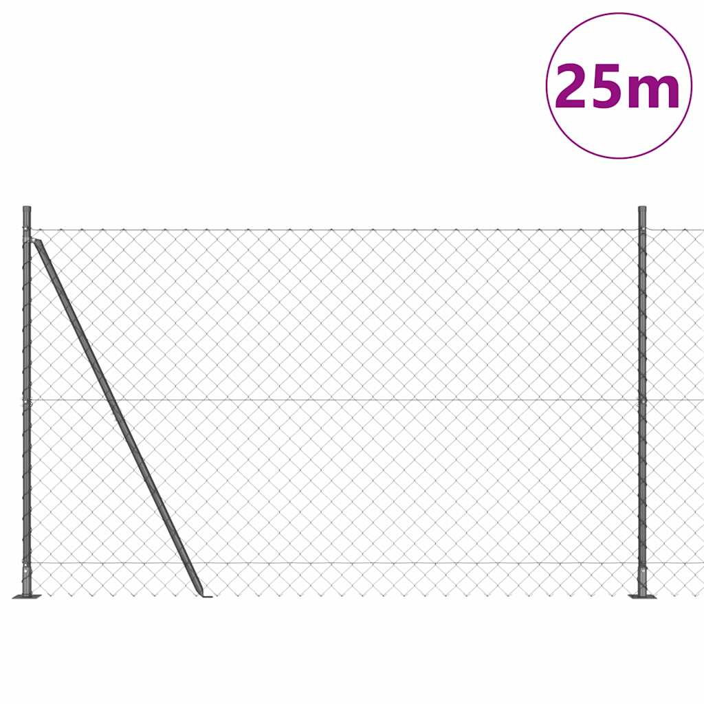 Zavareno žičano ogradno mreža s betonskom podlogom 25 x 1,6 m