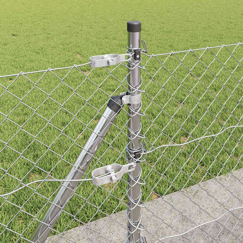 Ograde od lanca s betonskom podlogom 10 x 0,4 m Pocinčani čelik