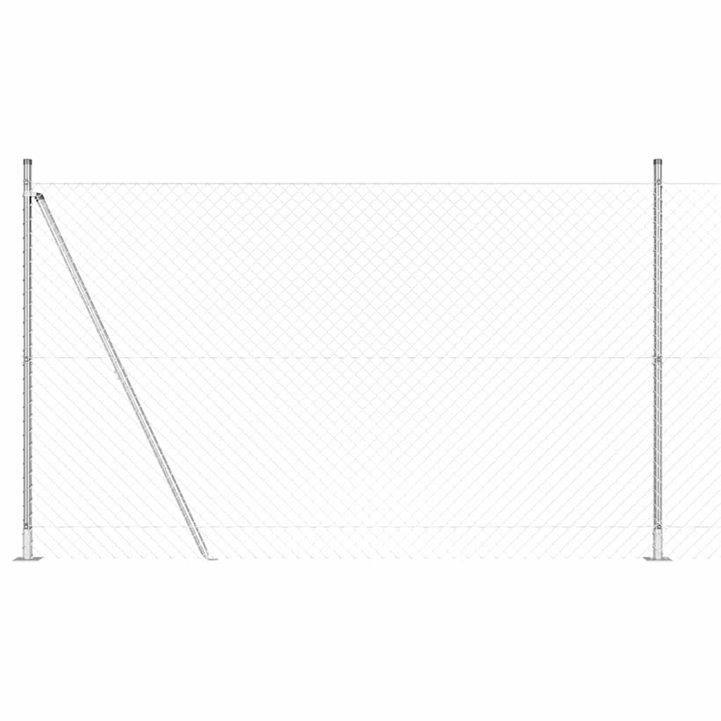 Stup za ogradu Srebrno 10 x 1,6 m (40 x 40 mm mreža) Čelik