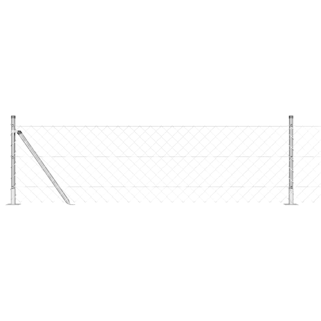 Stup za ogradu Srebrno 10 x 0,4 m (mreža 60 x 60 mm) Čelik