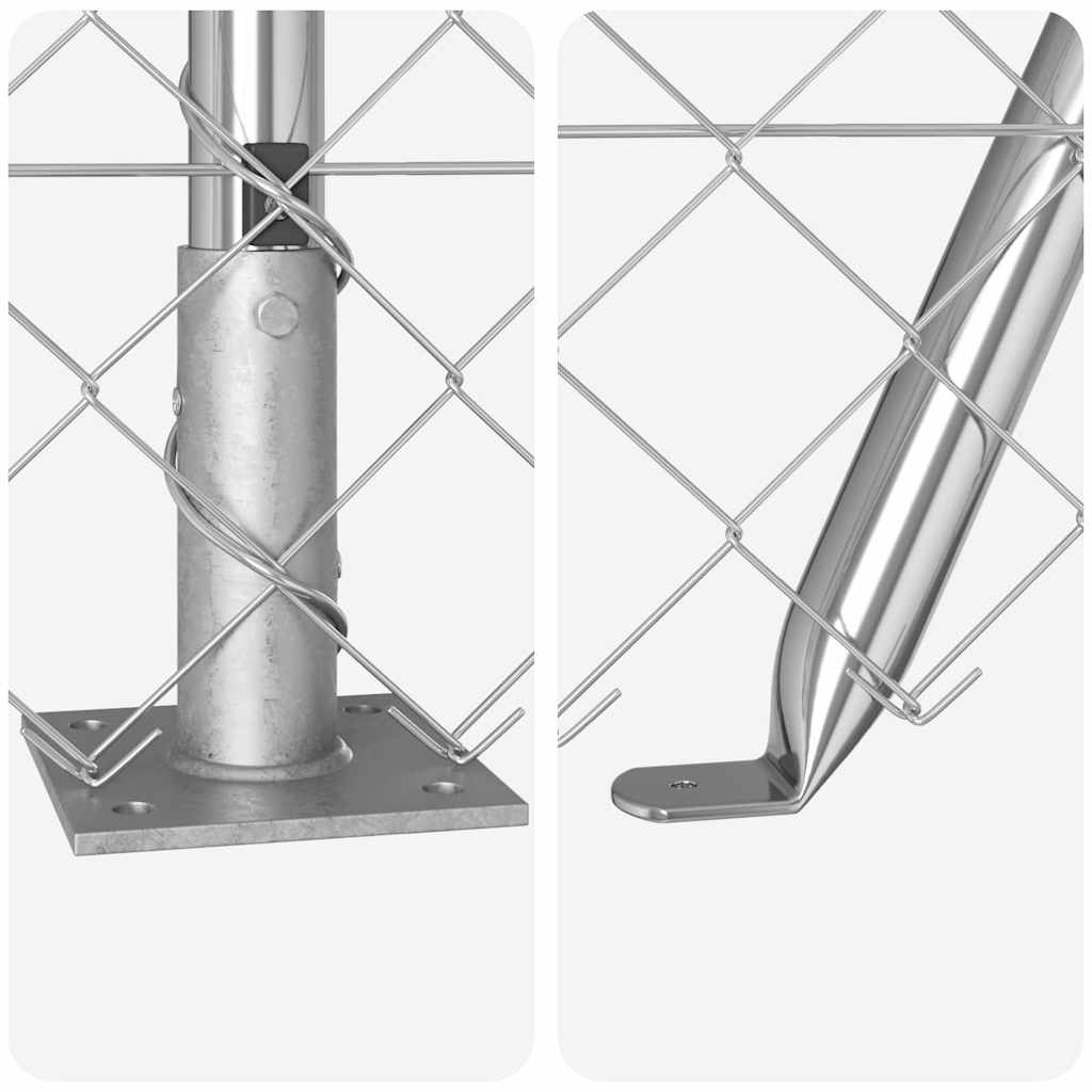Stup za ogradu Srebrno 25 x 1 m (60 x 60 mm mreža) Čelik