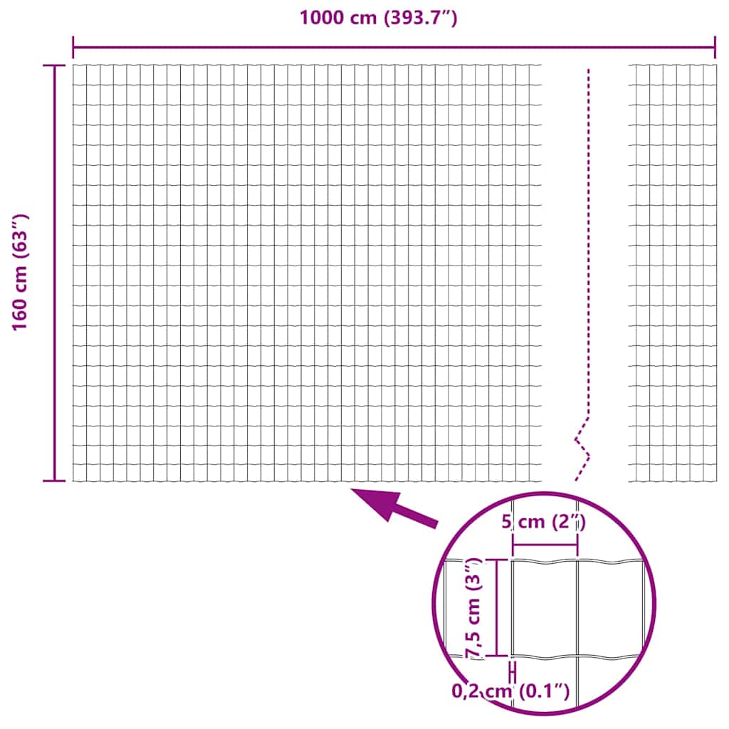 Ograda s postovima Zelena 1,6 x 10 m Čelik i PVC