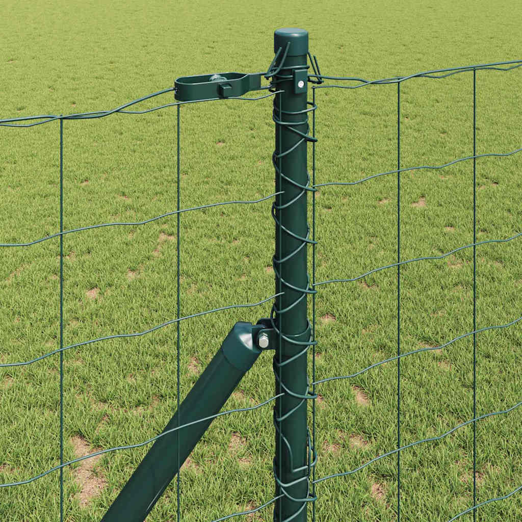 Ograda s postovima Zelena 1 x 25 m Čelik
