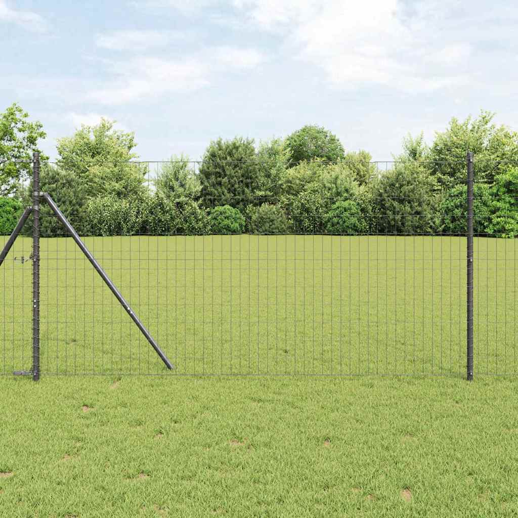 Euro Ograđivanje Ukop 10 x 1,4 m Čelik premazan PVC-om Siva