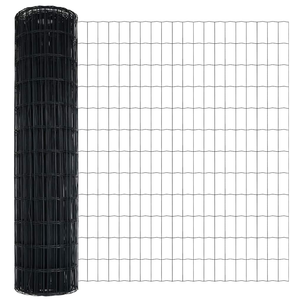 Euro Ograđivanje Ukop 10 x 1,4 m Čelik premazan PVC-om Siva