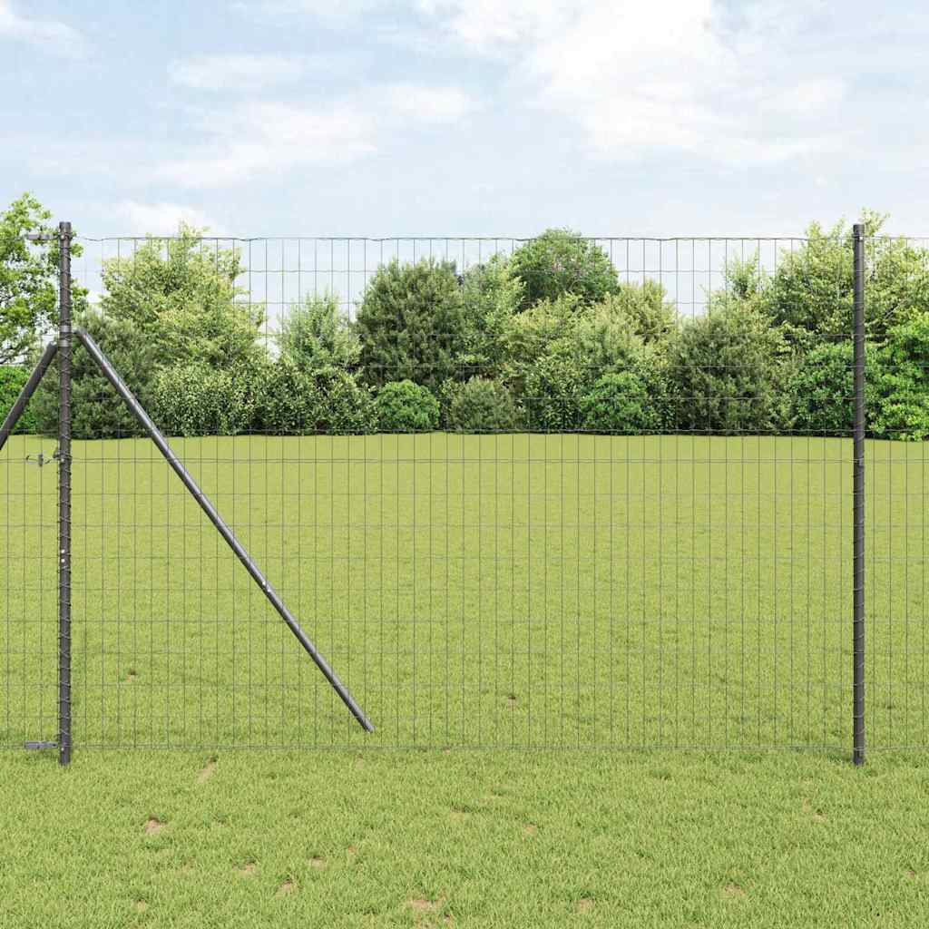 Euro Ograđivanje Ukop 10 x 1,6 m Čelik premazan PVC-om Siva