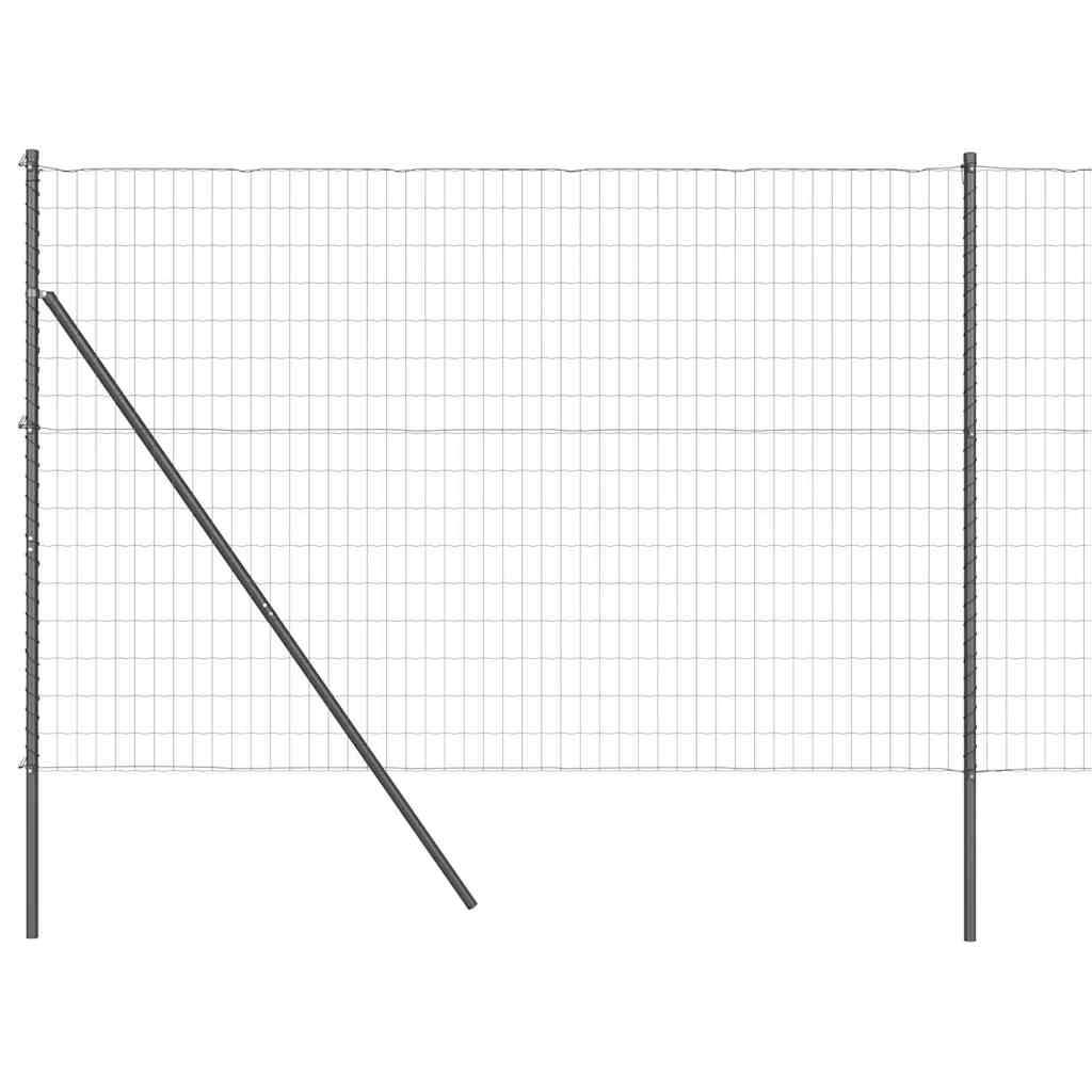 Euro Ograđivanje Ukop 10 x 1,6 m Čelik premazan PVC-om Siva
