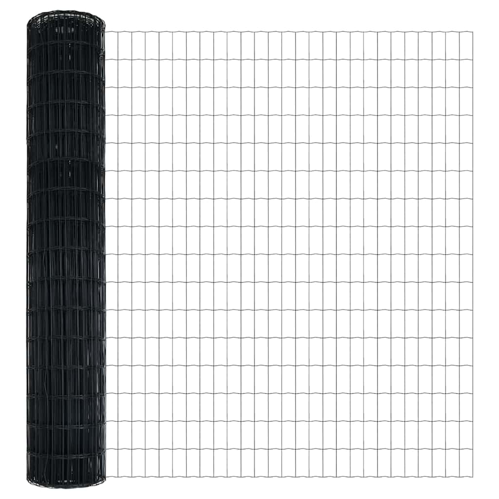 Euro Ograđivanje Ukop 10 x 1,6 m Čelik premazan PVC-om Siva