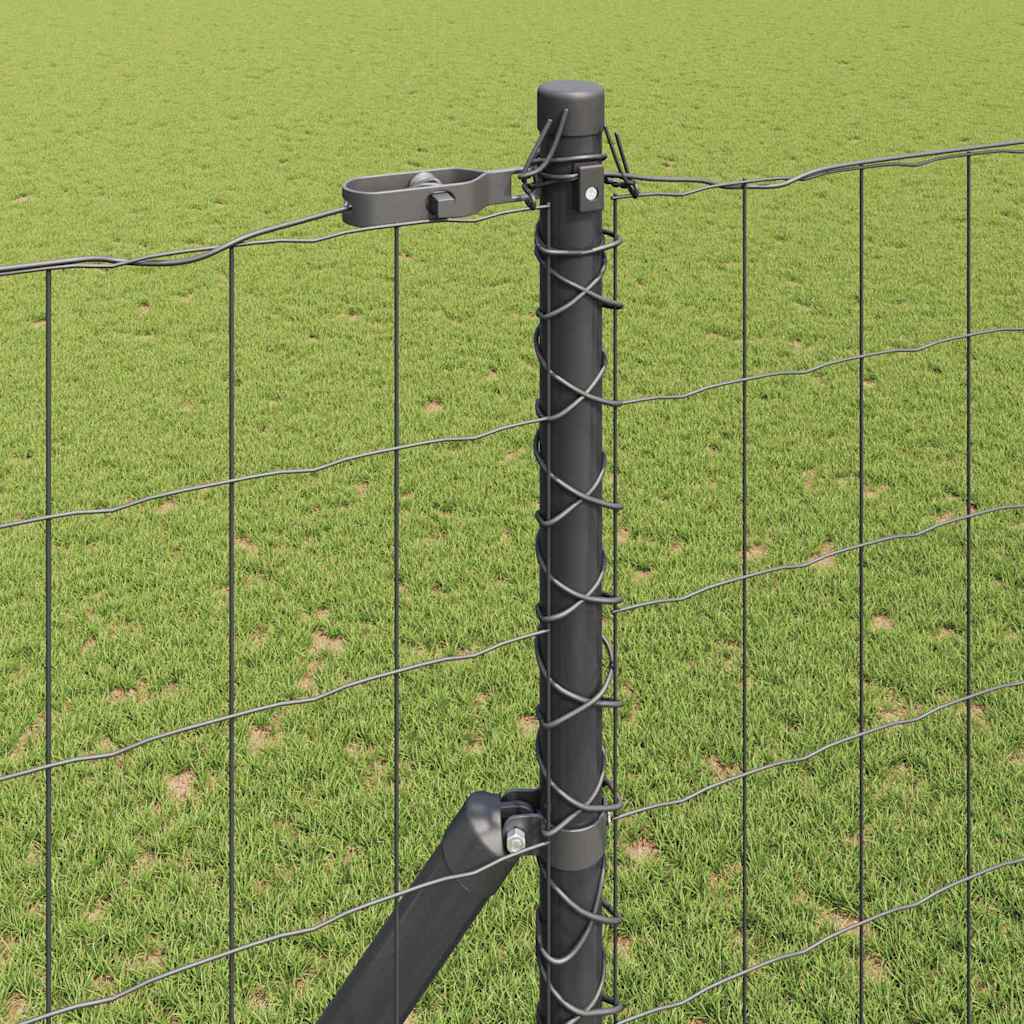 Euro Ograđivanje Ukop 10 x 1,6 m Čelik premazan PVC-om Siva