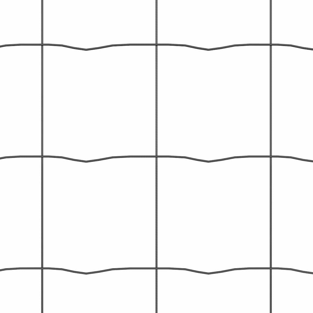 Ograda s postovima Siva 0,8 x 10 m Čelik
