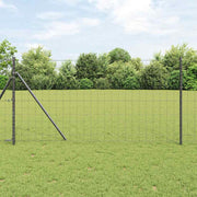 Ograda s postovima Siva 1,2 x 10 m Čelik
